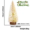 Spray de Nieve Mini Navideño Árbol de Navidad Mini Árbol Adorno de Escritorio Micro Paisaje Decoración del Hogar Pino Pequeño