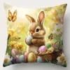 Jit Xiyin Venta Caliente Funda de Almohada de Conejito de Pascua Transfronteriza Nueva Funda de Cojín para Sofá Decoración de Fiesta para el Hogar