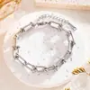 Europa y Estados Unidos moda nueva transfronteriza collar de cadena en U chapado en oro de 18 quilates nuevo joyería de acero inoxidable collar punk geométrico mujer