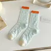 Meias Femininas Tubo com Recorte Prismático (Costurado à Mão 5A Antibacteriano)