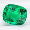 Esmeralda Cultivada, Forma de Cojín Rectangular, Color Muzo Colombiano, con Certificado AGL, Piedra Suelta para Anillo o Collar de Mujer