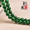 Venta al por mayor 7A de calcedonia verde oscuro seca, dragón de hierro, cuentas sueltas semiacabadas crudas con cuentas, accesorios de joyería para pulseras DIY