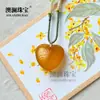 Pingente Guanyin Buda de Ágata Natural e Calcedônia Amarela, Fivela da Paz Ruyi, Pingente de Raposa de Nove Caudas para Homens e Mulheres, Venda por Atacado do Fabricante