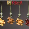 Accesorios de Madera Maciza Tallada de Caballo del Zodiaco Volador Cadena para Teléfono Móvil Colgante Yiming Xianyuan Llavero Creativo de Caballo de Sándalo