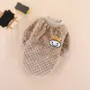 Otoño e Invierno Cuadros de Piña Caliente Ropa de Dos Patas para Perro Suministros para Mascotas Ropa para Gatos Perros Pequeños y Medianos Ropa con Forro de Felpa Teddy