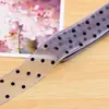 Cinta de gasa transparente de lunares de hilo coreano de colores de 25 mm, material para accesorios para el cabello DIY, accesorios para joyería