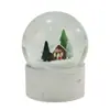 Bola de Cristal Regalo de Navidad Personalizado Bola de Nieve Casa de Navidad Decoración del Hogar Escritorio Artesanías de Resina Adornos