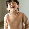 Suéter de Cachemira para Niños Otoño e Invierno Suéter de Cachemira de Cuello Alto Grande para Niños Camiseta Base de Lana de Color Sólido para Hombres y Mujeres
