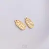 Tag de Bênção de Liga Nafu Banhada a Ouro 14K que Preserva a Cor Marca de Bênção Pingente Pequeno Pingente para Pulseira DIY Joias Artesanais