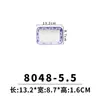 Prato de melamina Kaibaiya azul e branco Porcelana Retangular oval Prato de lanche prato raso comercial