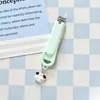 Cortauñas con Colgante de Gatito de Dibujos Animados Color Macarrón Cortauñas Antisalpicaduras Portátil Herramienta de Manicura
