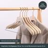 Novo Molde para Cabide de Madeira de Cânfora com Flocagem - Cabide de Madeira Maciça à Prova de Mofo - Pregador de Roupa de Madeira Antiderrapante - Cabide de Madeira de Cânfora Natural