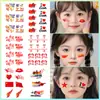 Juegos Deportivos Tatuajes Faciales Pegatinas Animación de Competición Decoración Facial Arcoíris Niños de Preescolar Pegatinas Faciales Impermeables Color