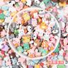 Accesorios de Resina Serie de Dibujos Animados Animales Mixtos Fruta Postre Flores DIY Pegamento Crema Material Parche para Carcasa de Teléfono Móvil