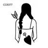 Pegatinas de Tatuaje Minimalistas Personalizadas en Blanco y Negro, Pegatinas de Tatuaje Temporales, Pegatinas de Tatuaje Impermeables de Estilo Fresco en Stock para Halloween