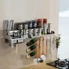 Estante de hardware para cocina y baño acero inoxidable 304 estante para cuchillos estante para condimentos estante de almacenamiento de pared