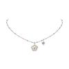 Collar de Flor Sonriente con Cuentas para Niñas Lujo Ligero Nicho Diseño de Alto Nivel Dulce Fresco Verano Lindo Cadena de Clavícula de Colores