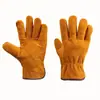 Guantes de soldadura eléctrica de piel de vaca guantes de trabajo suaves de protección laboral guantes de soldador suaves resistentes al desgaste piel de palma completa de goma amarilla