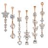 Conjunto Popular de Argola para Umbigo da Amazon joia para piercing corporal piercing barriga conjunto de 6 peças