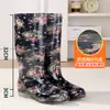 Sapatos Aquáticos, Galochas, Galochas de Cano Alto para Adultas, Botas Aquáticas, Forradas com Lã, Quentes, Modernas, Antiderrapantes, Sapatos de Trabalho Impermeáveis, Botas Longas com Algodão Adicional