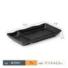 Vajilla de melamina A5 plato para olla caliente negro creativo plato para barbacoa barbacoa imitación porcelana plato rectangular para carne tazón comercial