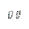 Pendientes Redondos de Zirconia de Colores Microincrustados, Estilo Europeo y Americano, Pendientes de Moda Versátiles, Venta al por Mayor de Fabricantes