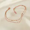Acessórios de Joias Atacado Japonês e Coreano Pulseiras Simples Personalizadas para Meninas Estilo Ins Luxo Acessível Moda Elegante Pulseiras de Aço Titânio para Mulheres