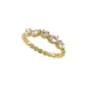 Anillo Brillante de Alta Gama para Mujer, Lujo Ligero, Exquisito y de Moda, Anillo Abierto Irregular de Gota de Agua, Estilo Fresco, Anillo de Dedo Índice Moderno