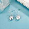 Nuevos pendientes de gancho para la oreja para mujer, estilo coreano, diseño simple, brillante, dulce, con temperamento amoroso, corazón para niña, 2022.