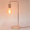Lámpara de Mesa Curvada de Madera y Hierro Simple Creativa para Mesita de Noche de Dormitorio Tienda Estilo ins Base de Lámpara Decorativa Accesorios de Iluminación