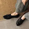 Zapatos de abuela retro casual para todas las estaciones, zapatos planos de punta redonda de cuero genuino, comercio exterior transfronterizo, talla grande, zapatos de mujer cómodos de suela blanda