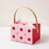 Caja de Dulces Colorida de Puntos Caja de Dulces Creativa de Gama Alta Caja de Regalo para Boda Compromiso Caja de Empaque Vacía