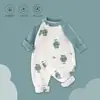 Ropa Linda Sin Costuras de Manga Larga para Bebé al por Mayor Traje de Gateo de Algodón Puro para Otoño e Invierno Mono Pelele Estilo Hogareño Clase A