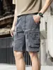 Shorts de Trabalho de Verão An Yang Masculino Multi-Bolsos com Zíper Largos Casuais Calças de Cinco Pontos Esportes ao Ar Livre Marca Tendência Calças de Comprimento Médio