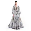Ropa de mujer para comercio exterior transfronterizo europeo y americano AliExpress Vestido elegante TK entallador con diseño de retazos estampado