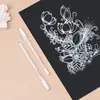 Pluma de Alto Brillo Arte con Pluma Pluma Especial Cartón Negro Pluma Gouxie Blanca Pluma para Pintura Graffiti DIY Papelería Sencilla Pluma para Cuaderno