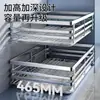 Cesta Extensível Baihan para Armário de Cozinha Camada Dupla Aço Inoxidável 304 Gaveta Cesta para Tigelas Armário de Cozinha Porta-Temperos e Pratos