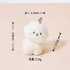 Fofo Estéreo Flocado Artificial Mini Cachorrinho Resina DIY Corrente para Celular Bolsa Chaveiro Acessórios Pequenos Feitos à Mão