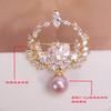Broche de Perla de Agua Dulce Granulada Zhuji de Alta Calidad Corsage Edison Pin Antiexposición Venta al por Mayor Dropshipping