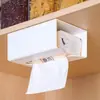 Caja de Pañuelos de Pared, Soporte para Papel de Cocina, Servilletero Invertido, Portarrollos de Papel Higiénico Colgante sin Taladro Debajo de la Mesa