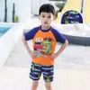 Trajes de baño infantiles de verano para niño, divididos, trajes de baño para bebé, trajes de baño para niño, bañadores, aguas termales, playa, protección solar, trajes de baño para niños