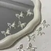 Nuevos Pendientes de Aleación de Lujo de Gama Alta, Cara Media, Piedra Ojo de Gato, Tarjeta de Mariposa 25 mm, Diseño Hecho a Mano para Bricolaje, Material Estilo Japonés