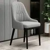 Silla de comedor de lujo ligero nórdico, silla de mesa de comedor de alta gama para el hogar, silla de comedor de hotel con respaldo, silla de restaurante minimalista moderna con respaldo
