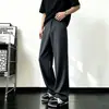 Calça Masculina Lisa Estilo Old Money de Luxo Outono Versátil Moda Calça Reta cleanfit Foice Casual Calça Longa
