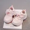 Zapatos Deportivos Blancos de Malla Transpirable con Velcro para Niñas, Otoño Nuevo, Zapatos Deportivos para Correr para Niños