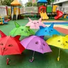 Guarda-chuvas de Segurança Infantil Específicos para Jardim de Infância com Apito e Design Anti-Pinch, Disponíveis em Várias Cores, Guarda-chuvas de Cabo Reto para Sol e Chuva