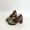 Zapatos Mary Jane Negros para Mujeres Menudas, Nuevo Estilo Vintage 2025 Ante Doble Hebilla Tacón Ultra Alto Zapatos de Salón Bajos para Mujeres