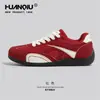 Zapatos Deportivos Casuales Retro de Suela Fina para Hombre, Zapatos de Entrenamiento Rojos de Carreras Universales, Tenis Planos, Nuevos de Verano 2026