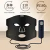 Máscara de luz roja y azul transfronteriza, dispositivo facial de panel de luz grande y colorido, dispositivo de belleza de máscara de fotones de silicona para limpieza con terapia de calor infrarrojo