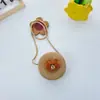 Bolsa infantil Desenho animado japonês bolsa redonda pequena palha orelhas grandes cachorro Urso menina menino transversal troco bolsa pequena